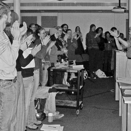 The Woody Plants class gives Burt Barnes a standing ovation following