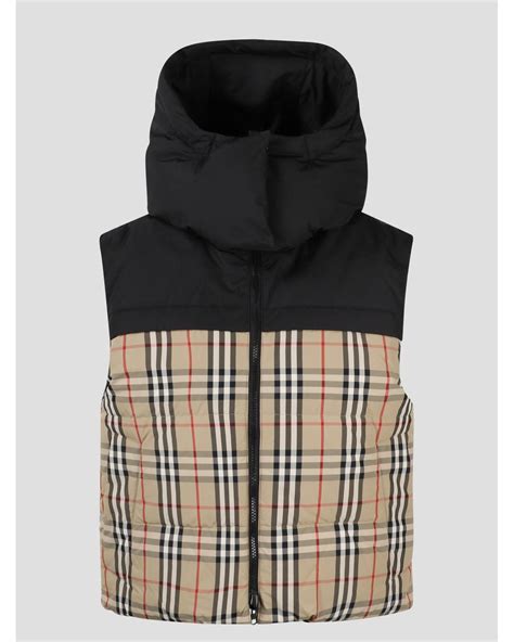 Burberry Coles Reversible Down Puffer Gilet In Black Lyst