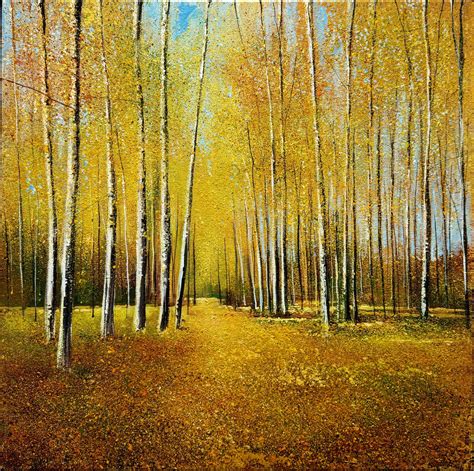 John Connolly Birch Wood With Betty Woodland Painting No Naked Walls