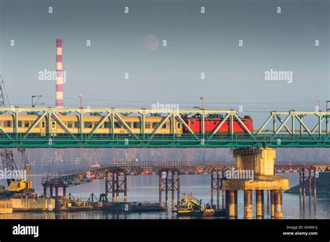 railroad crossing morning  res stock photography  images alamy