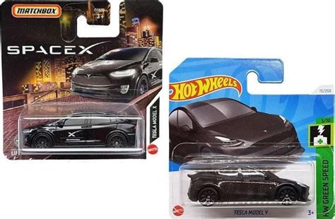 2 Araç Siyah Tesla Set Hot Wheels Model Y Matchbox Model X 1 64 SpaceX idefix