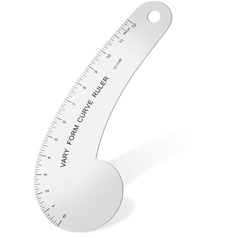 12'' Solid Aluminum French Curve Hip Curve Ruler for Sewing Design