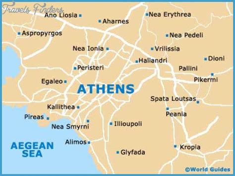 Athens Map - TravelsFinders.Com