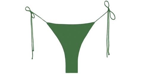 Mikoh Swimwear Belona Thin String Tie Side Bikini Bottom In Algae In Green Lyst