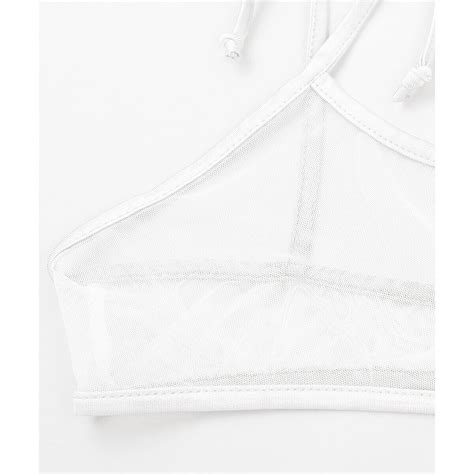 Us Sexy Women See Through Mesh Bikini Set Micro Bra Top Brazilian Thong Swimsuit Ebay