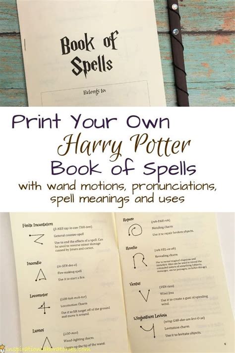 Diy Harry Potter Book Of Spells Inspiration Laboratories Harry Potter Activities Harry