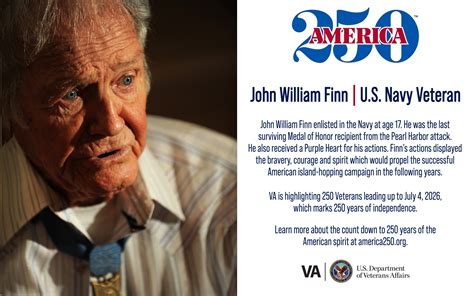 America250: Navy Veteran John William Finn - VA News