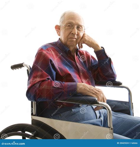 Elderly Man In Wheelchair Stock Photo Image Of Wheelchair 2042524