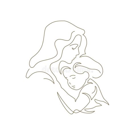 Silhouette Mother Daughter Hugging Stock Illustrations 253 Silhouette