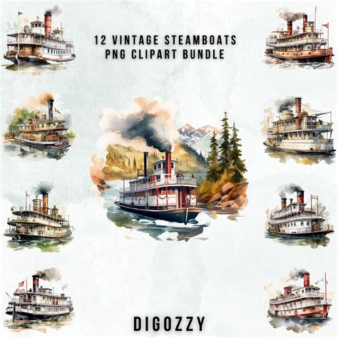 steam boat clip art 6