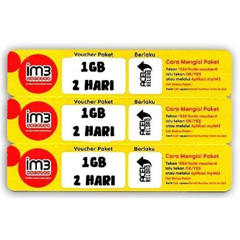 Jual Voucher Indosat 1 GB 2 Hari ORI Shopee Indonesia