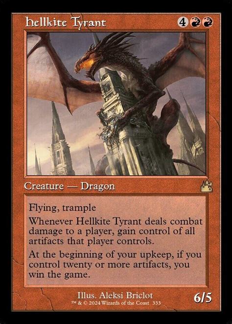 hellkite tyrant retro frame  prices magic ravnica remastered