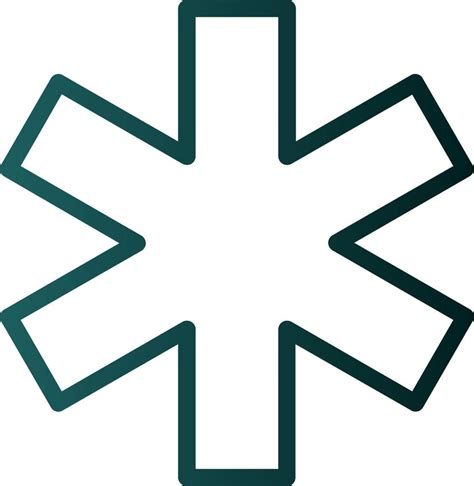 Star Of Life Vector Icon Design 15354929 Vector Art at Vecteezy