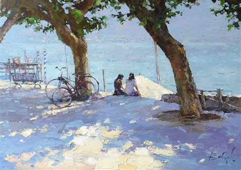 художник Зайцев Алексей, картина Набережная озера Комо | Краска ...