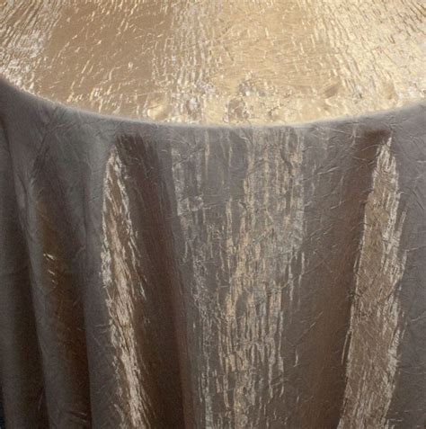 Crushed Iridescent Taupe Tablecloth Specialty Linen