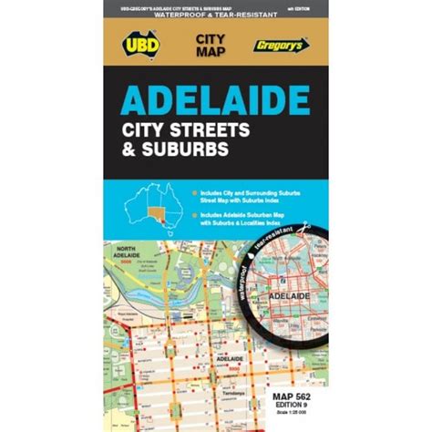 Adelaide City Streets Suburbs Map 562 UBD Gregory S