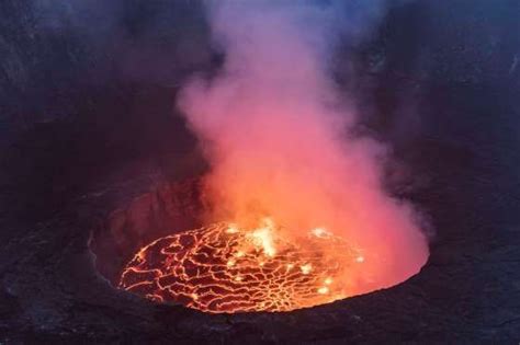 NORTH KIVU, DEMOCRATIC REPUBLIC OF CONGO - 2016/05/20: The lava lake ...