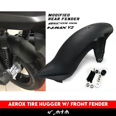 Yamaha Aerox 155 V1 V2 And Nmax V2 Rear Fender Tire Hugger W Free Front Fender Lazada Ph