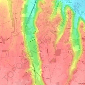 Carte Topographique Pouric Altitude Relief