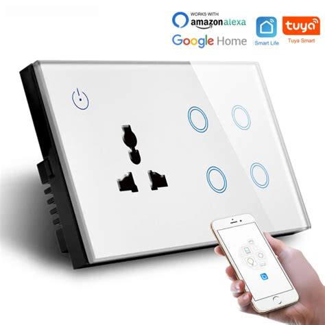 4 Gang Wifi Switch And Socket Wifi Wall Power Smart Switch