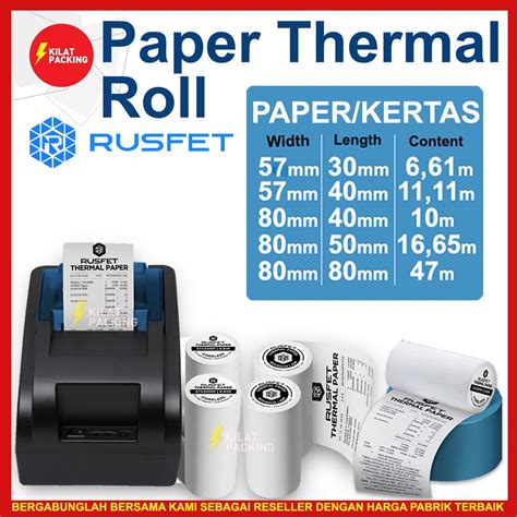 Jual Kertas Thermal Struk Printer Kasir Kertas Struk Edc Kertas Thermal