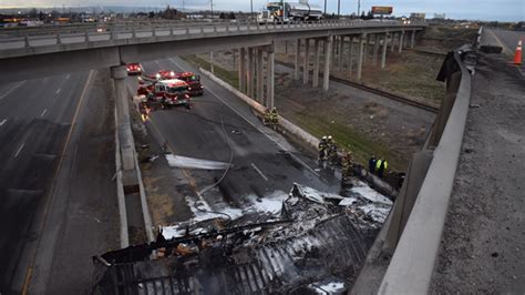 Driver Killed In Semi Truck S Plunge From I 84 Overpass