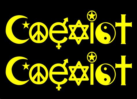 Coexist Decal Set Of Two Contour Cut Vinyl Sticker Etsy