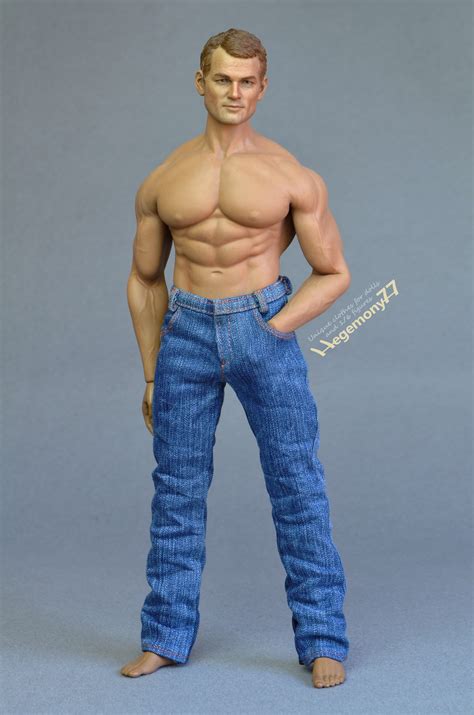 Scale Xxl Hand Washed Blue Denim Jeans Pants Trousers For Phicen Tbleague M M And Hot