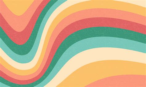 Retro Groovy Background Colourful Wavy Rainbow Vector Design 4945611 Vector Art At Vecteezy