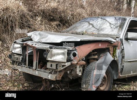 Car Destroyed Road Hi Res Stock Photography And Images Alamy