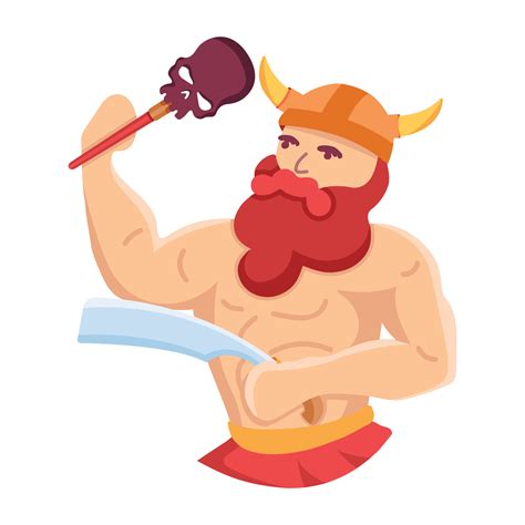 Trendy Viking Warrior 23729189 Vector Art at Vecteezy