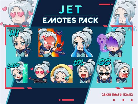 Jett Valorant Twitch Emotes Pack Jett Valorant Twitch Emotes Etsy Hot