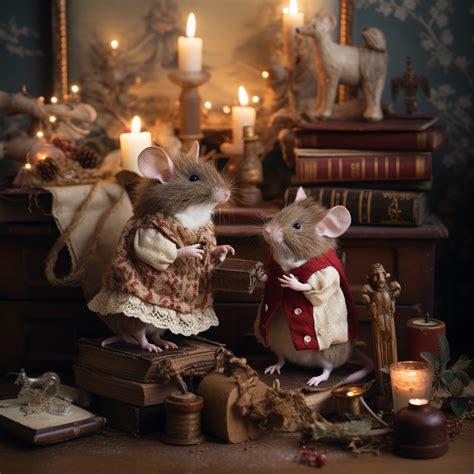 Winter Christmas Mouse Mice Art Free Stock Photo - Public Domain Pictures