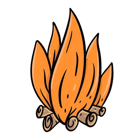 Premium Vector A Cartoon Fire With The Word Fire On It