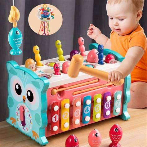 Jouets Montessori Pour B B S Cube De Hibou La P Che Magn Tique