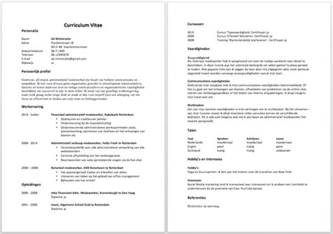 Voorbeelden Beste Curriculum Voorbeeld Cv De Beste Gratis Cv