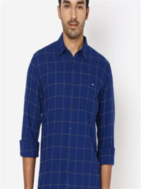 Buy Mufti Slim Fit Windowpane Checked Casual Shirt Shirts For Men