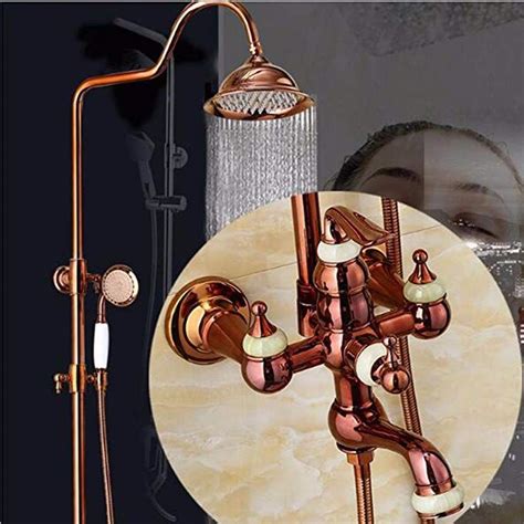 SJQKA Shower Head All Copper Faucet Shower Bathroom Shower Set Hot And