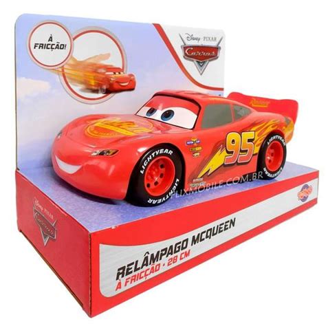 Carrinho Relâmpago Mcqueen Grande - Carrinho Relâmpago Mcqueen do Carros Grande 28cm Fricção - Toyng ...