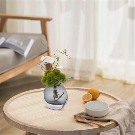 ToppiJoy 13.78in Modern Artificial Flowers Arrangement in Vase, Table