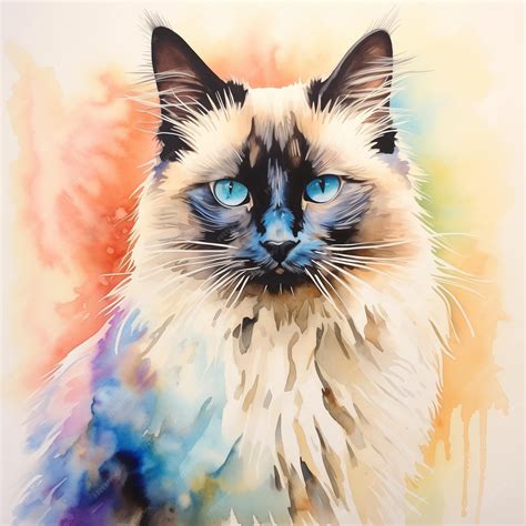 Premium Vector | Balinese kitten cat