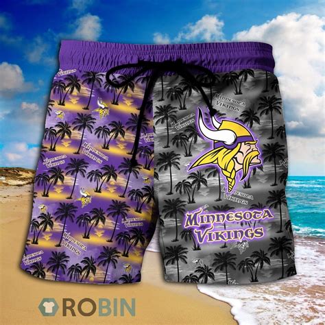 Minnesota Vikings Nfl Hawaiian Shirts And Shorts Robinplacefabrics