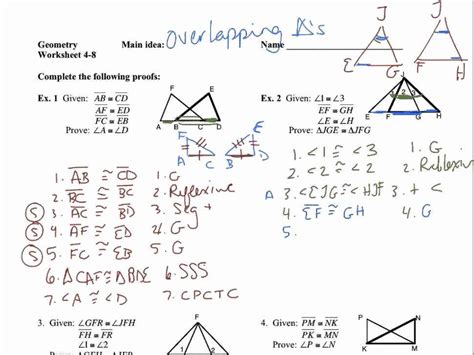 50 Triangle Congruence Proofs Worksheet