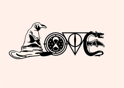 Hp Wizard Love Design Hogwarts Svg Potterhead Svg Svg Etsy