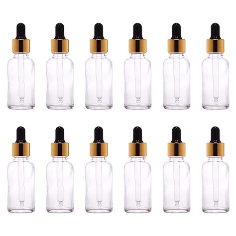 JARBAZAAR SET OF 12 PCS 30 ML CLEAR GLASS DROPPER BOTTLE For Essential