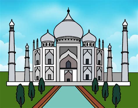 Desenho De O Taj Mahal Pintado E Colorido Por Claupulzi O Dia 12 De