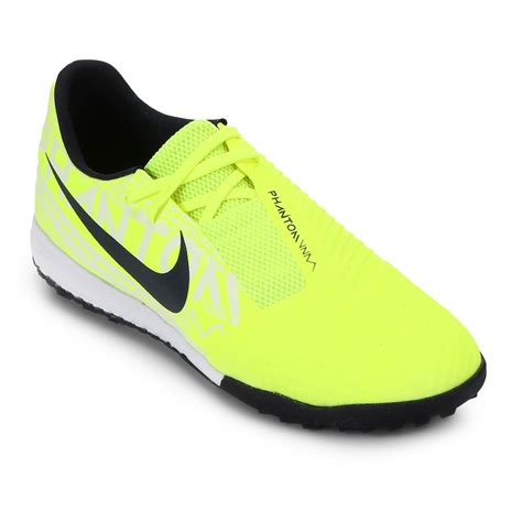 Chuteira Society Nike Phantom Venom Academy Tf Verde Limão E Azul