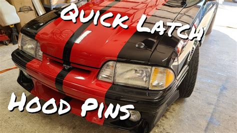 Quick Latch Push Button Hood Pins Youtube