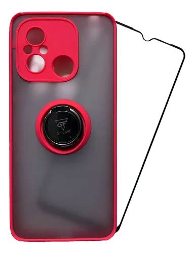 Funda Protector Anillo Para Redmi 12c Incluye Cristal 5d Cuotas Sin