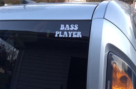 Bass Player Decal Bass Player Sticker Bass Player Vinyl Etsy